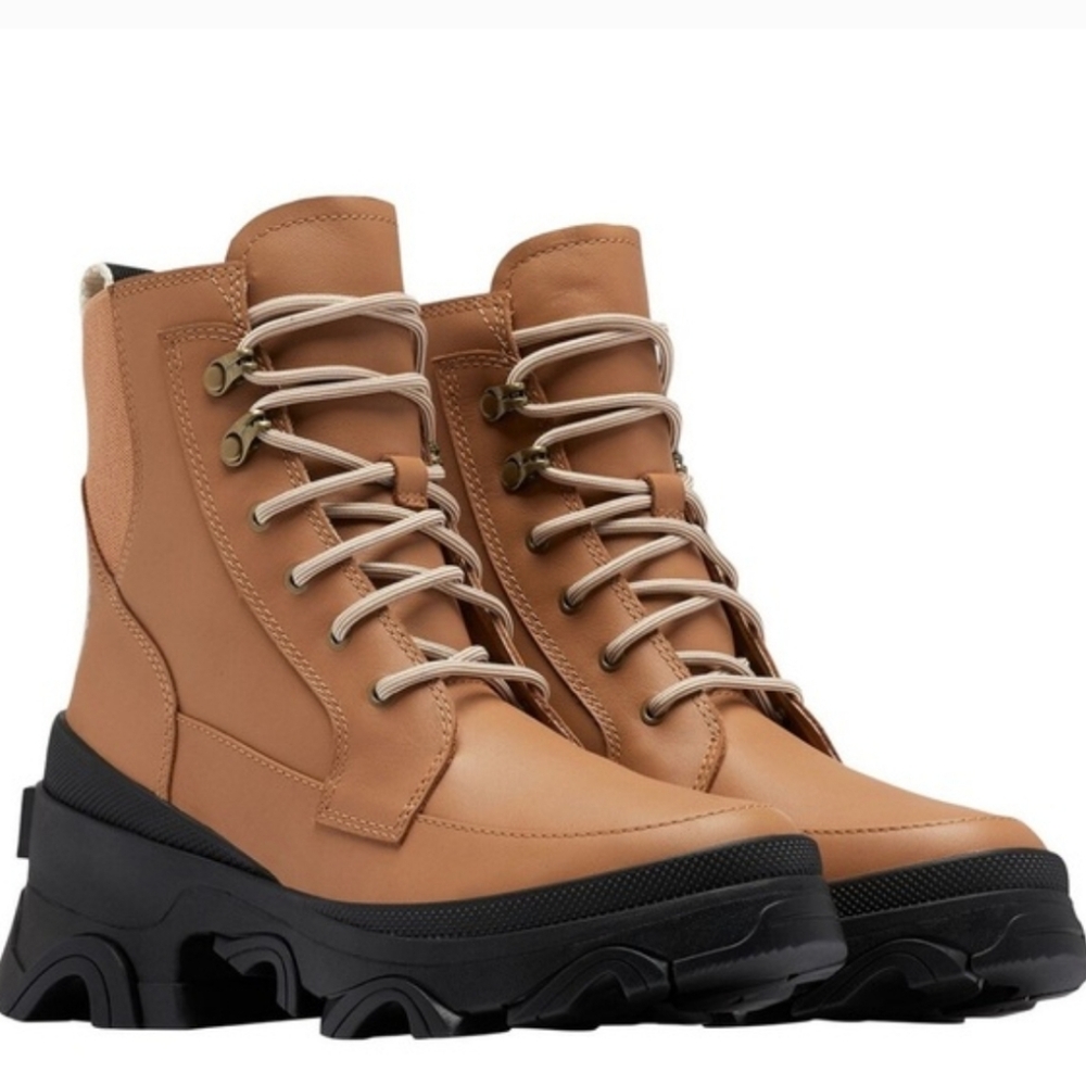 Sorel Brown Brex Lace Up Waterproof Chunky Chelsea Boots
